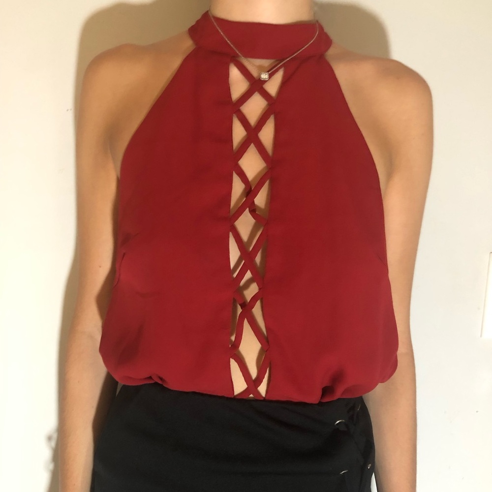 Red bodysuit